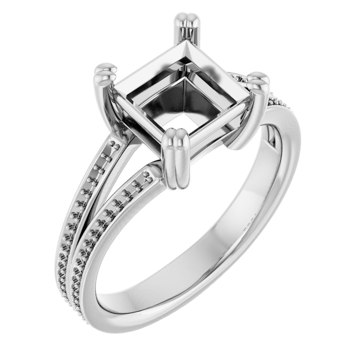 Accented Split Shank Engagement Ring
