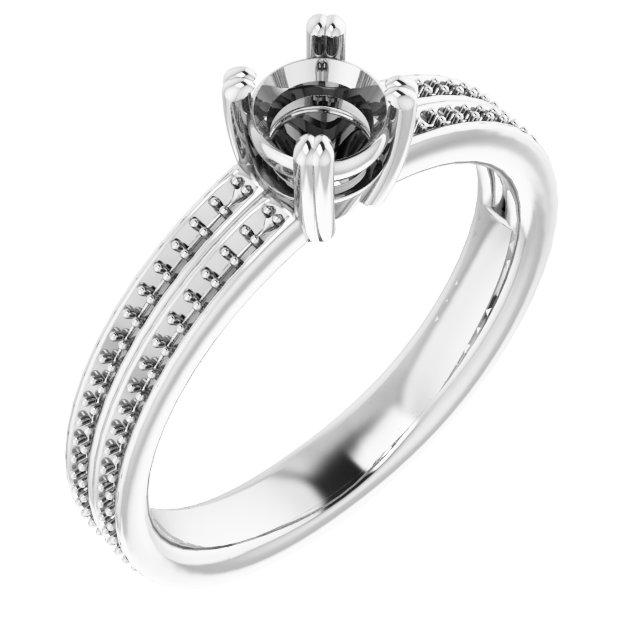 Accented Split Shank Engagement Ring