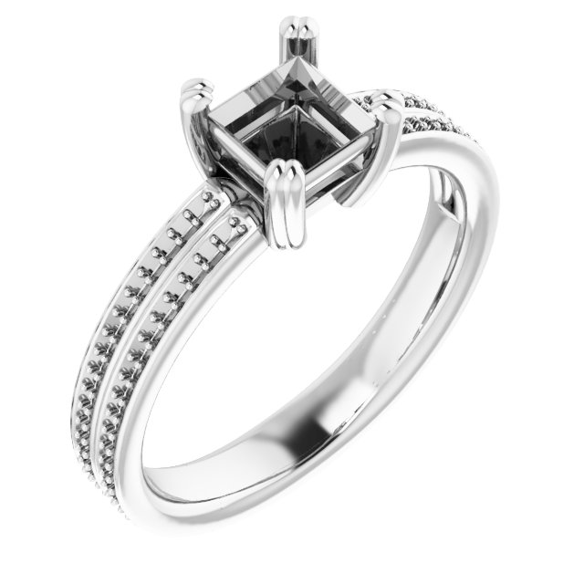 Accented Split Shank Engagement Ring
