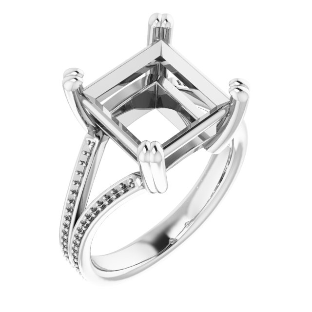 Accented Split Shank Engagement Ring