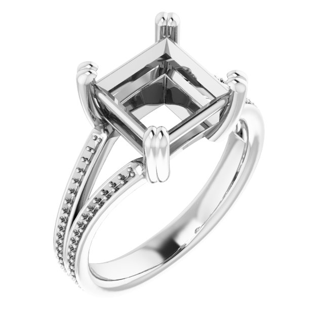 Accented Split Shank Engagement Ring