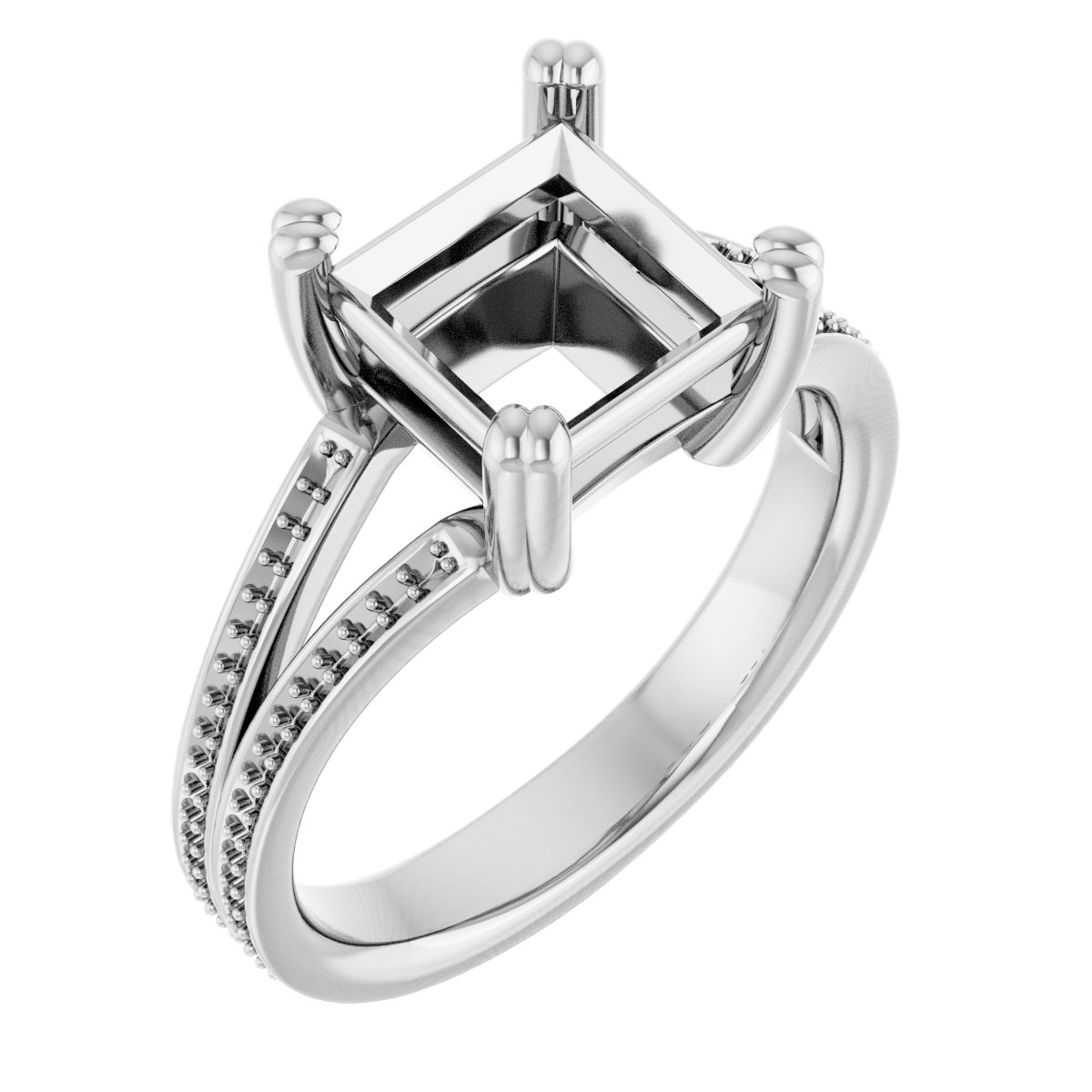 Accented Split Shank Engagement Ring