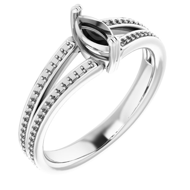 Accented Split Shank Engagement Ring