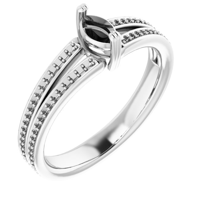 Accented Split Shank Engagement Ring