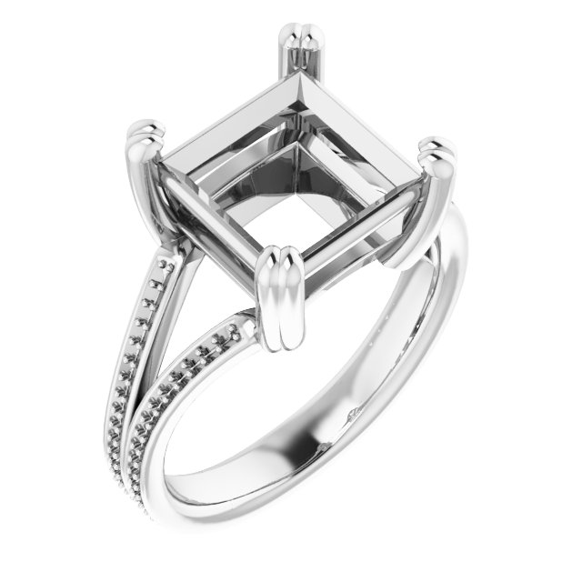 Accented Split Shank Engagement Ring