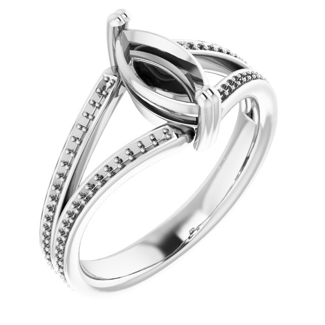 Accented Split Shank Engagement Ring