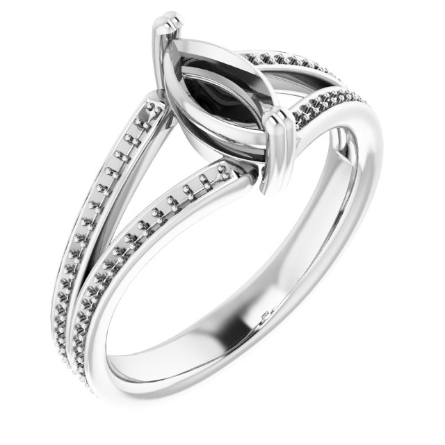 Accented Split Shank Engagement Ring
