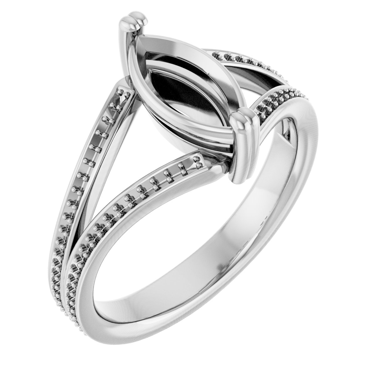 Accented Split Shank Engagement Ring