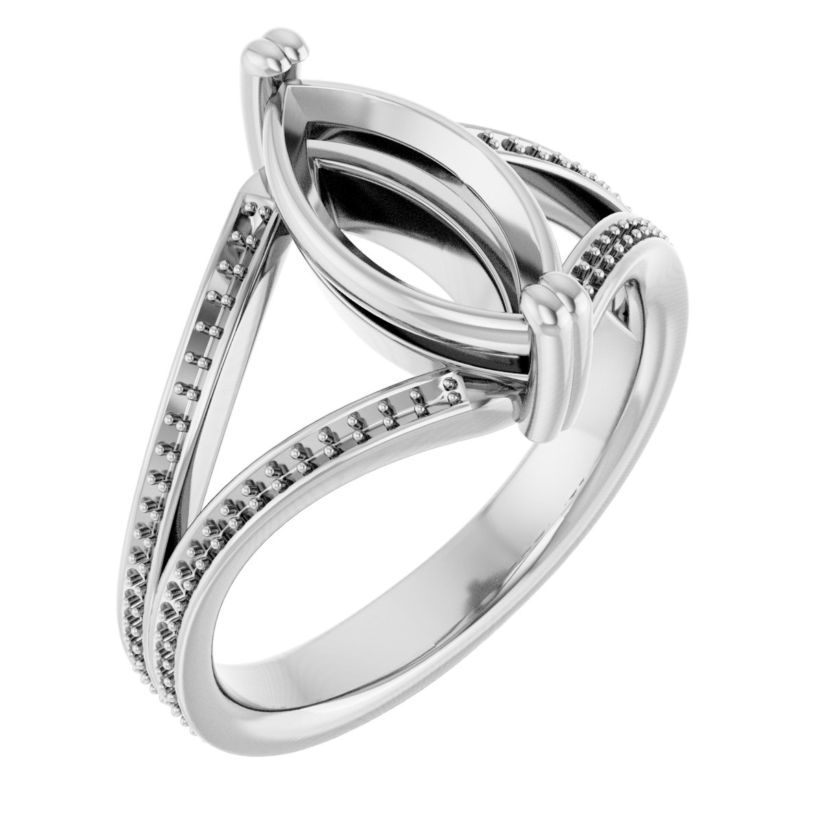 Accented Split Shank Engagement Ring