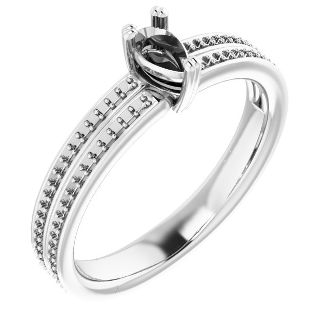Accented Split Shank Engagement Ring