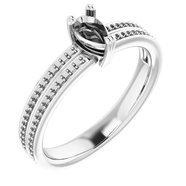Accented Split Shank Engagement Ring