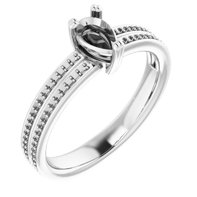 Accented Split Shank Engagement Ring