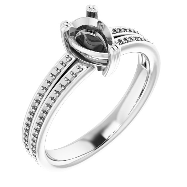 Accented Split Shank Engagement Ring