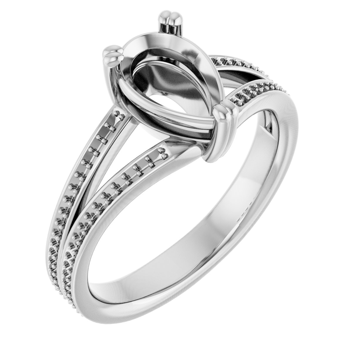 Accented Split Shank Engagement Ring