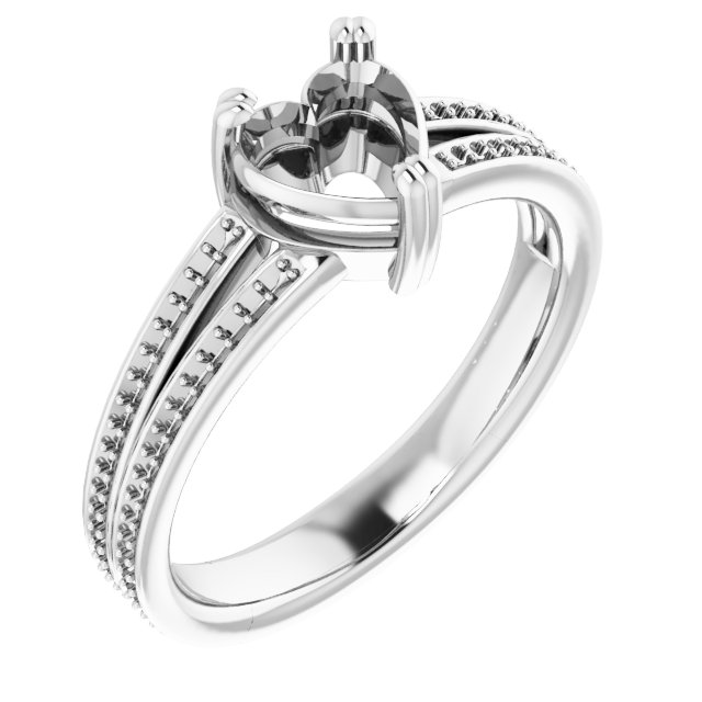 Accented Split Shank Engagement Ring