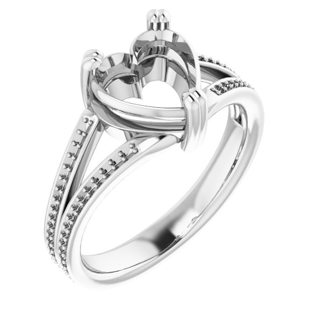 Accented Split Shank Engagement Ring