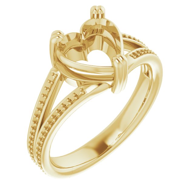 Accented Split Shank Engagement Ring