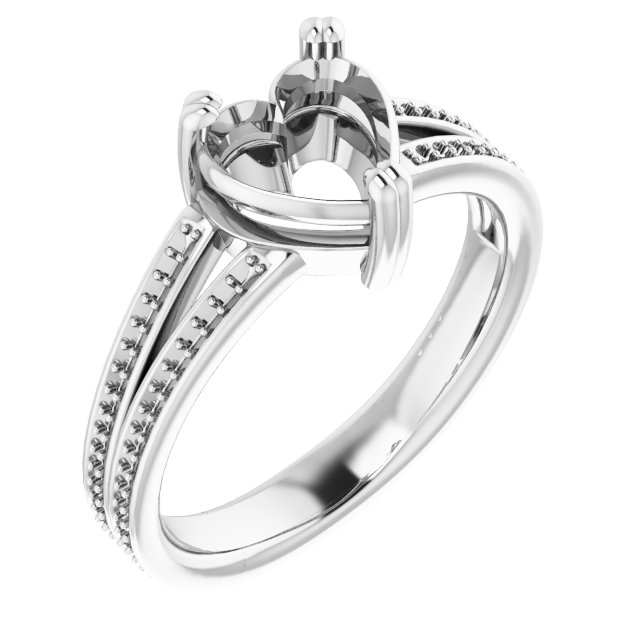 Accented Split Shank Engagement Ring