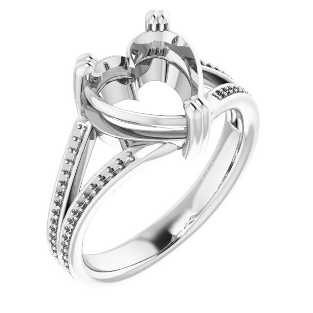 Accented Split Shank Engagement Ring