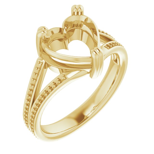 Accented Split Shank Engagement Ring