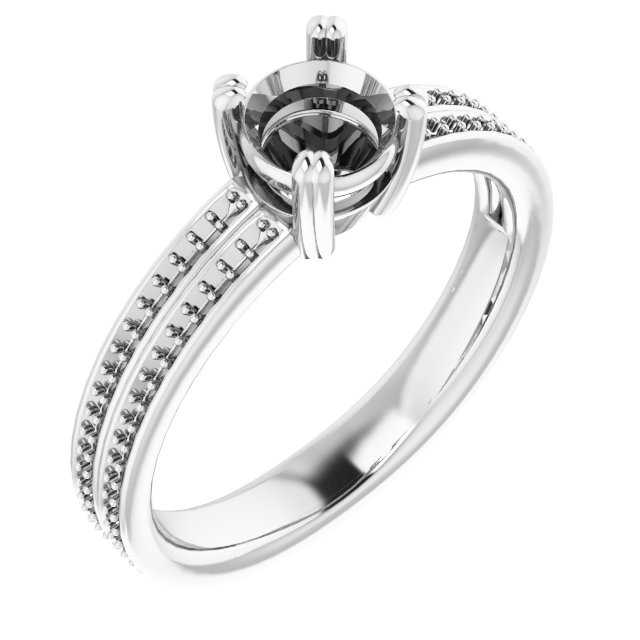 Accented Split Shank Engagement Ring