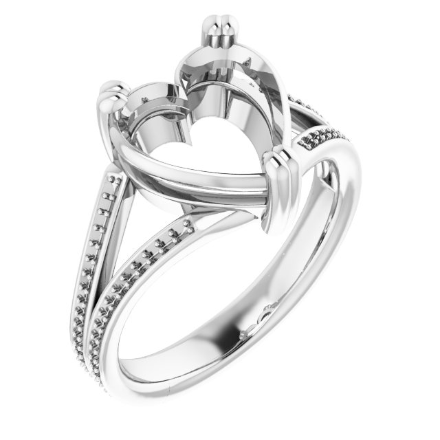 Accented Split Shank Engagement Ring