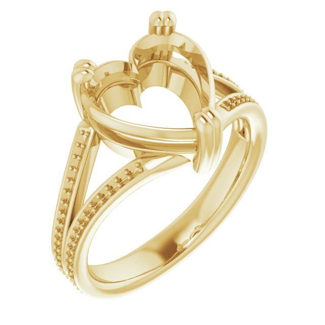 Accented Split Shank Engagement Ring