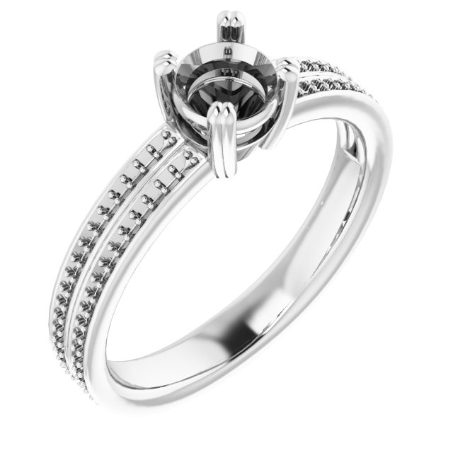 Accented Split Shank Engagement Ring