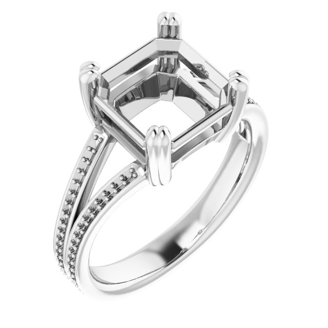 Accented Split Shank Engagement Ring