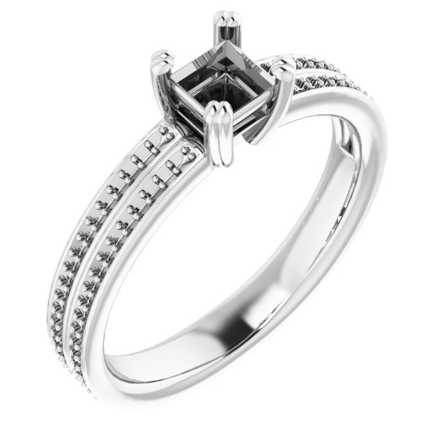 Accented Split Shank Engagement Ring