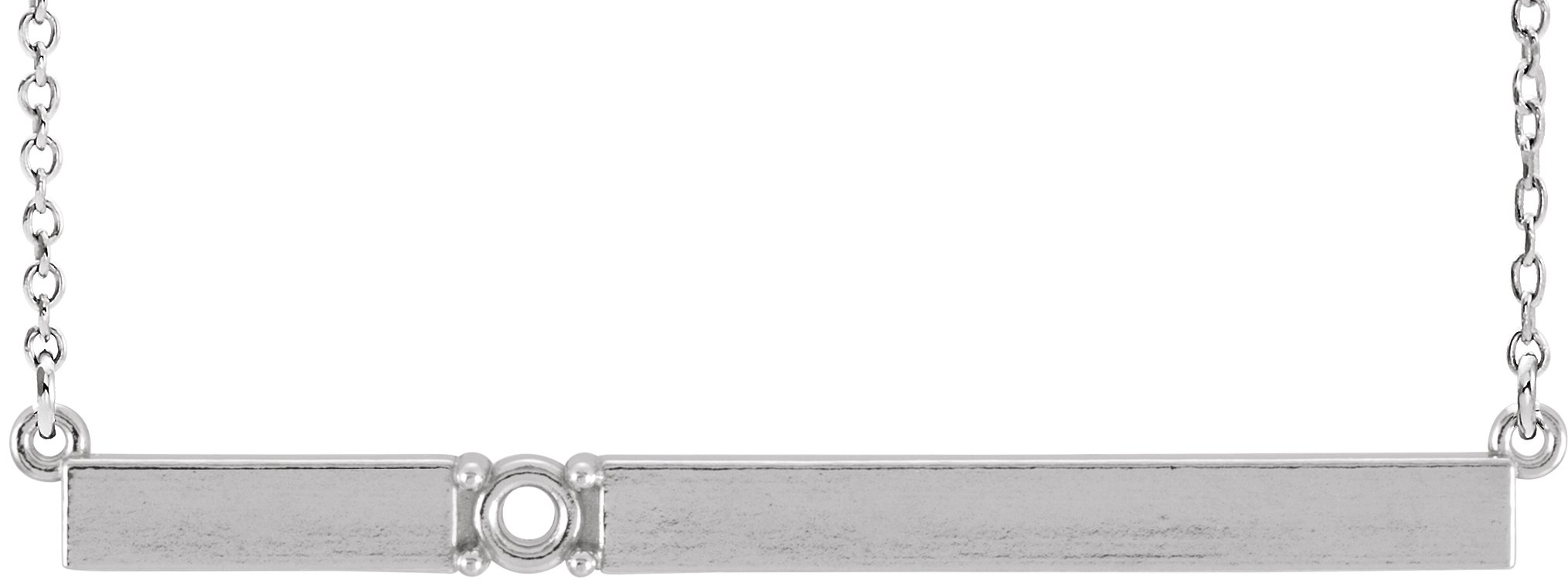 Engravable Accented Bar Necklace or Center