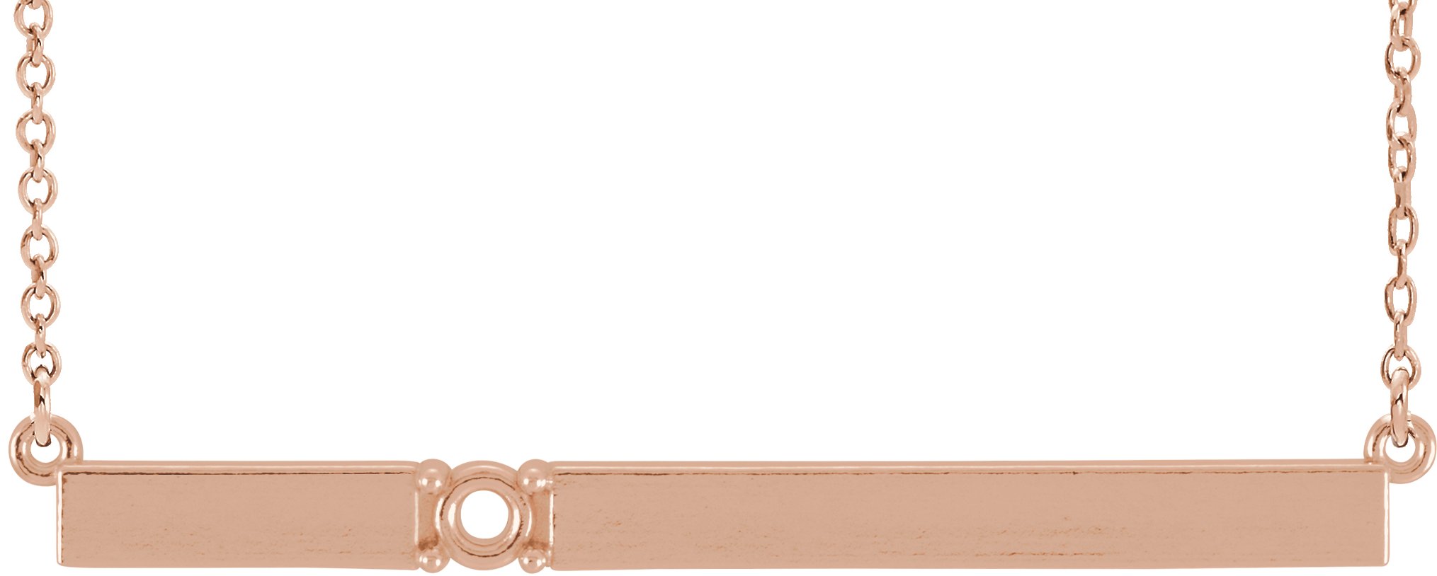 Engravable Accented Bar Necklace or Center