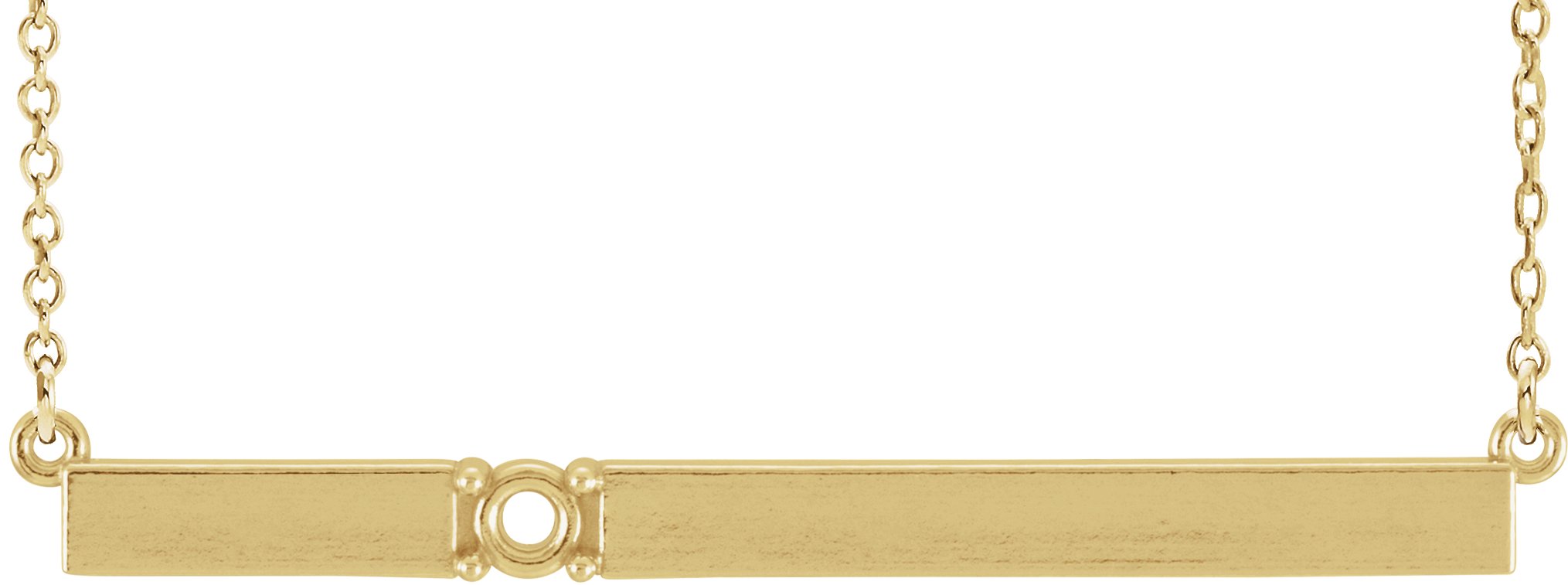 Engravable Accented Bar Necklace or Center