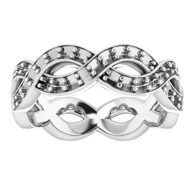 1.25 mm Square Eternity Band Mounting Size 9 view 3