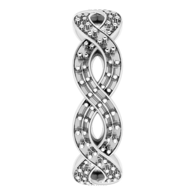 1.25 mm Square Eternity Band Mounting Size 9 view 4