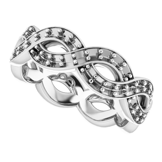1.25 mm Square Eternity Band Mounting Size 9 view 5