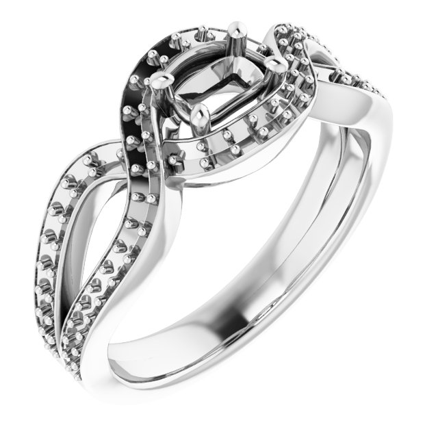 Criss-Cross Halo-Style Ring