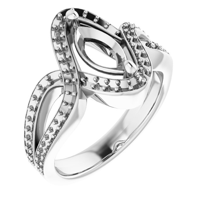 Criss-Cross Halo-Style Ring