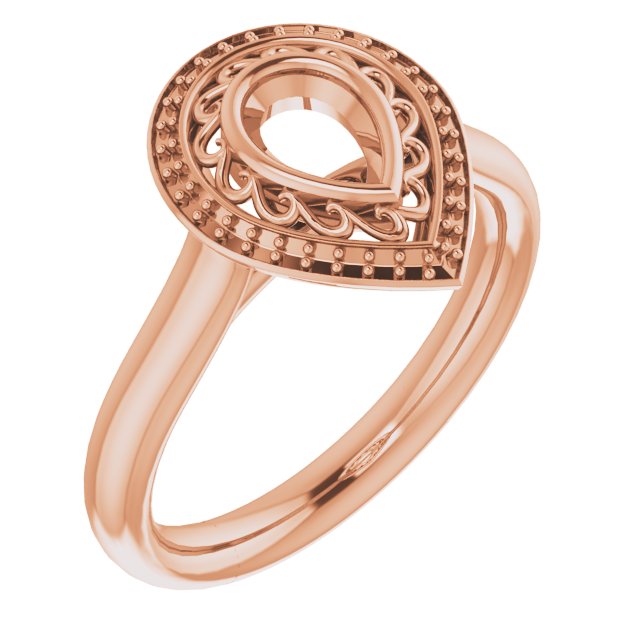 Sculptural Bezel-Set Halo-Style Ring