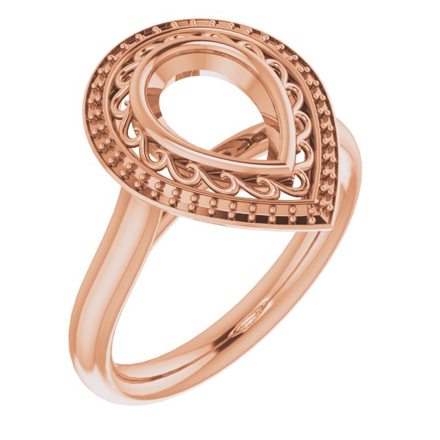 Sculptural Bezel-Set Halo-Style Ring