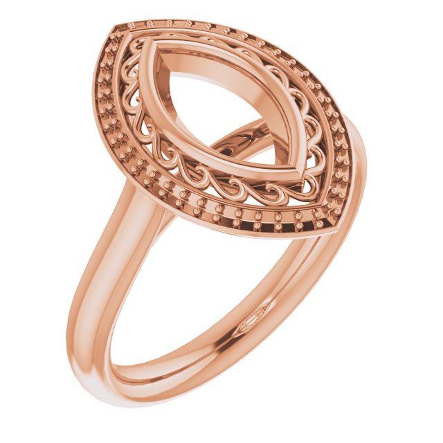 Sculptural Bezel-Set Halo-Style Ring