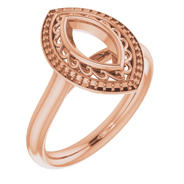 Sculptural Bezel-Set Halo-Style Ring