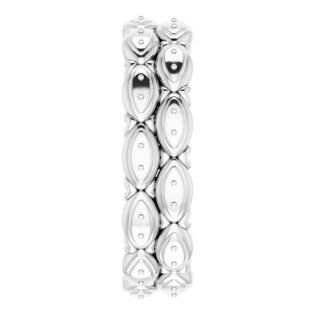 1.3 mm Round Eternity Band Mounting Size 6 view 4