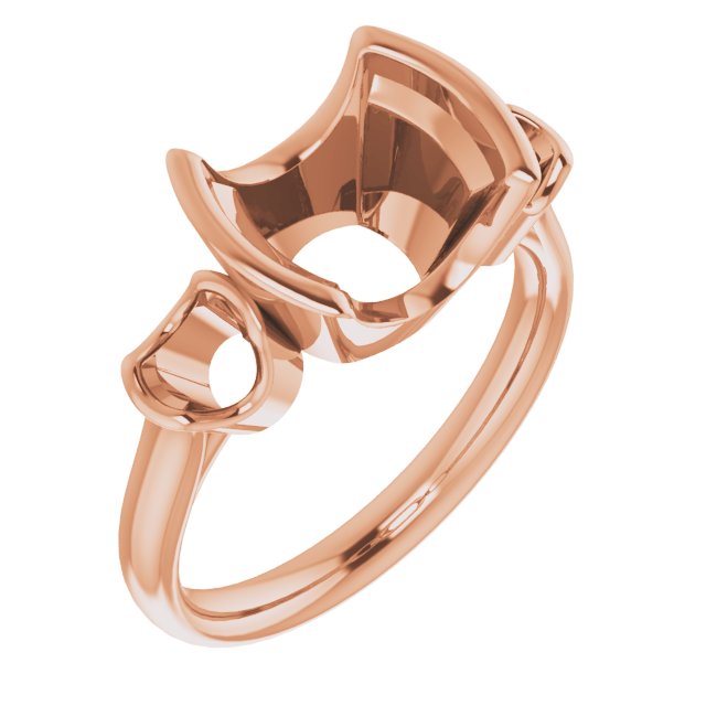 Half-Bezel Three-Stone Ring