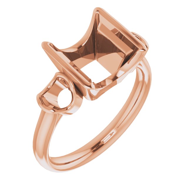 Half-Bezel Three-Stone Ring
