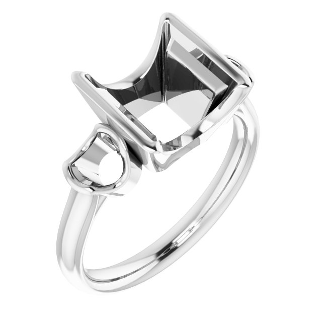 Half-Bezel Three-Stone Ring