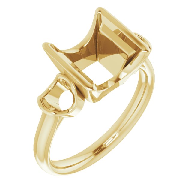 Half-Bezel Three-Stone Ring