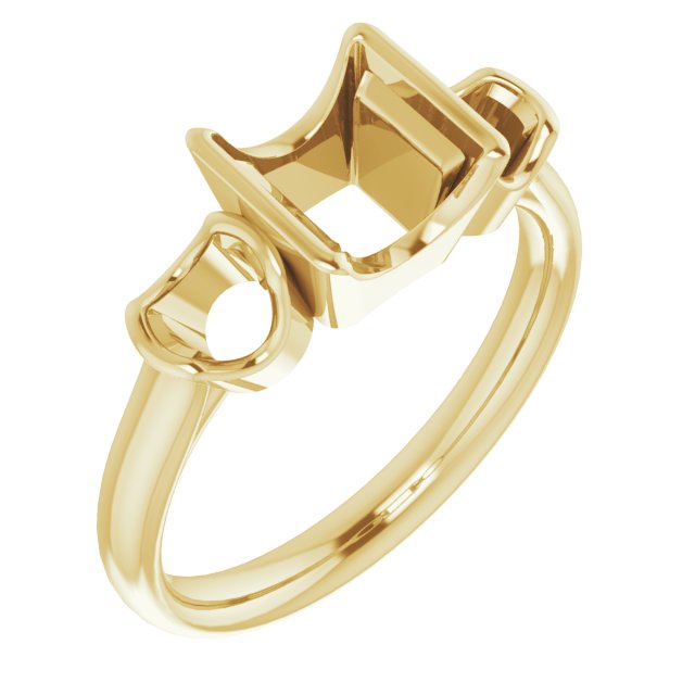 Half-Bezel Three-Stone Ring