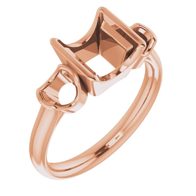 Half-Bezel Three-Stone Ring