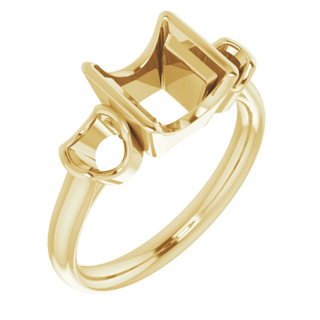 Half-Bezel Three-Stone Ring